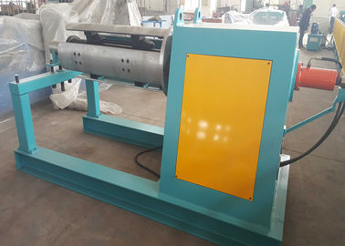 Electric Roll Forming Machine Parts / Single Mandrel Hydraulic Decoiler With Support Frame